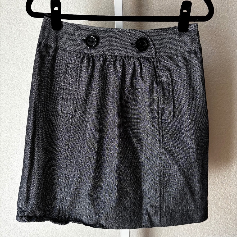AnnTaylor Grey Mini Skirt Size 6